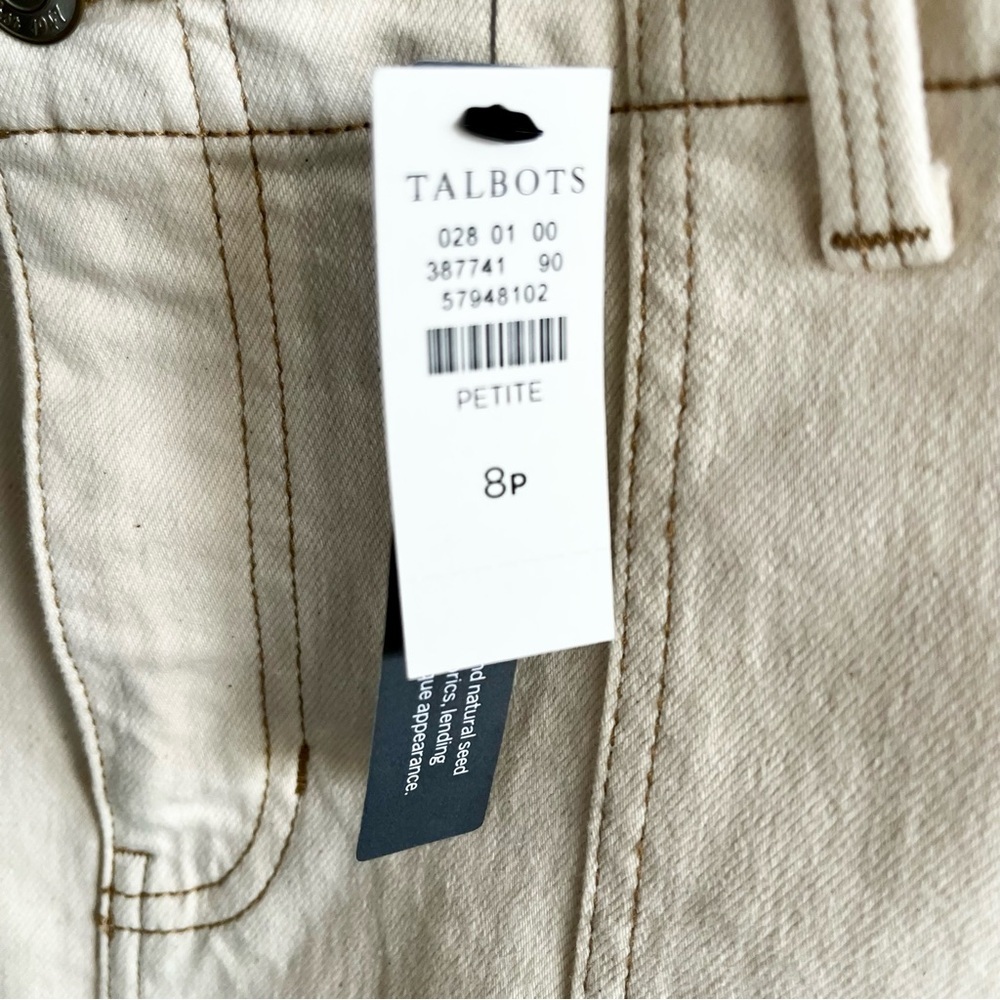 Talbots Cream High-Rise Denim Skirt - Picture 9 of 9